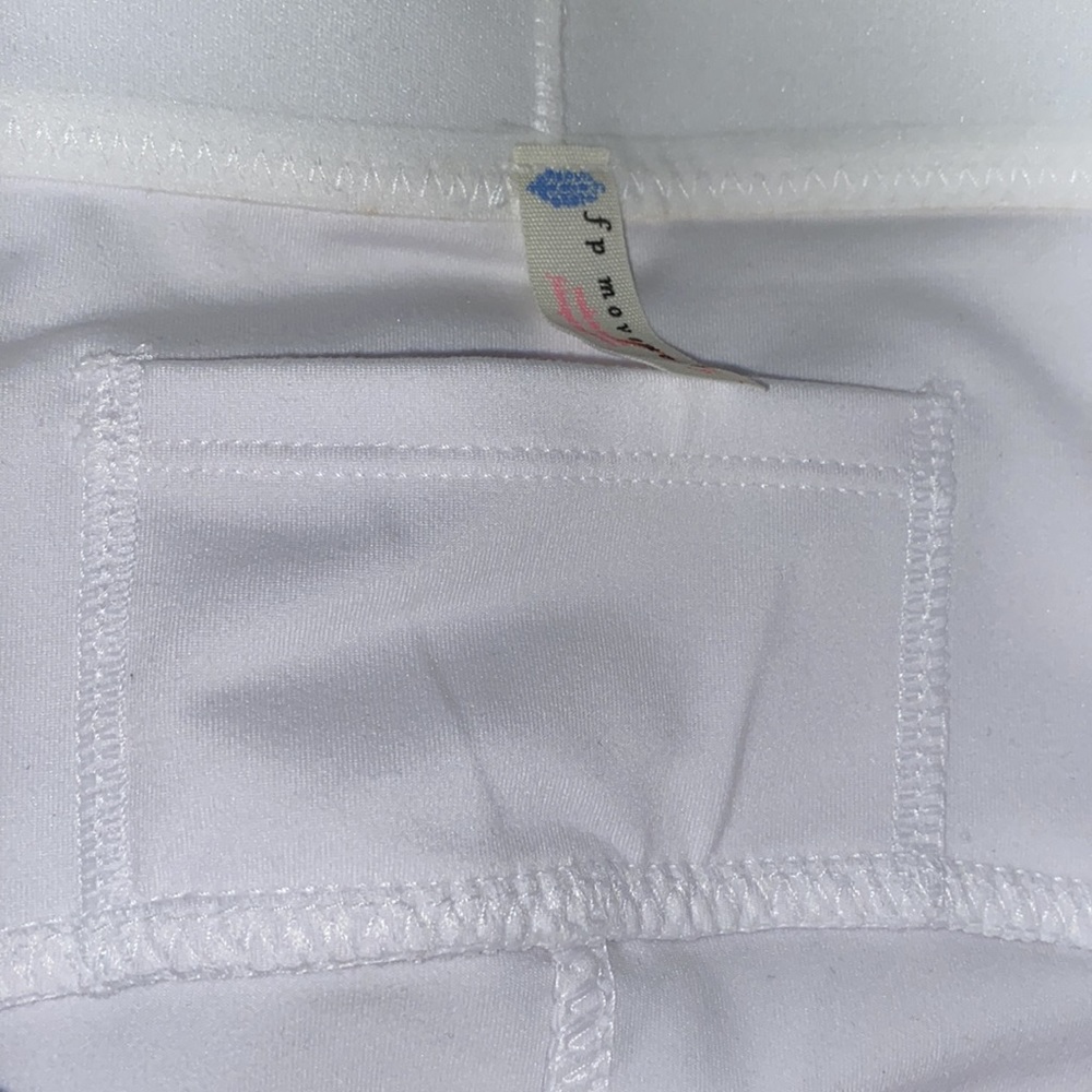 Free People Ruffle Hem Sanctuary Leggings White - Picture 12 of 16